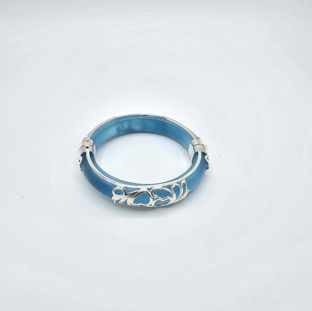 Blue jade bangle